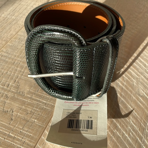 Sezane Masha Belt. Green. 80CM - Picture 7 of 11